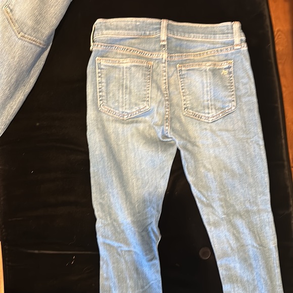 Rag and Bone Distressed Raw Hem Skinnies sz 24 - Picture 3 of 3